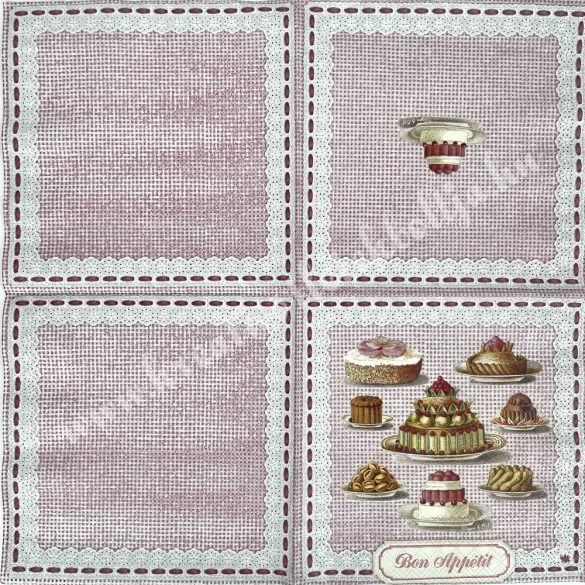 Szalvéta, édesség, sütemények, 33x33 cm (23)
