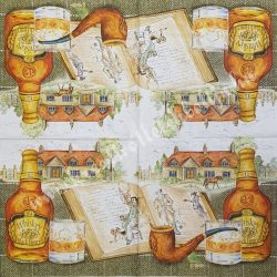 Szalvéta, férfiaknak, whiskey, 33x33 cm (16)