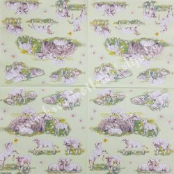 Szalvéta, háziállatok, bárányok, 33x33 cm (4)