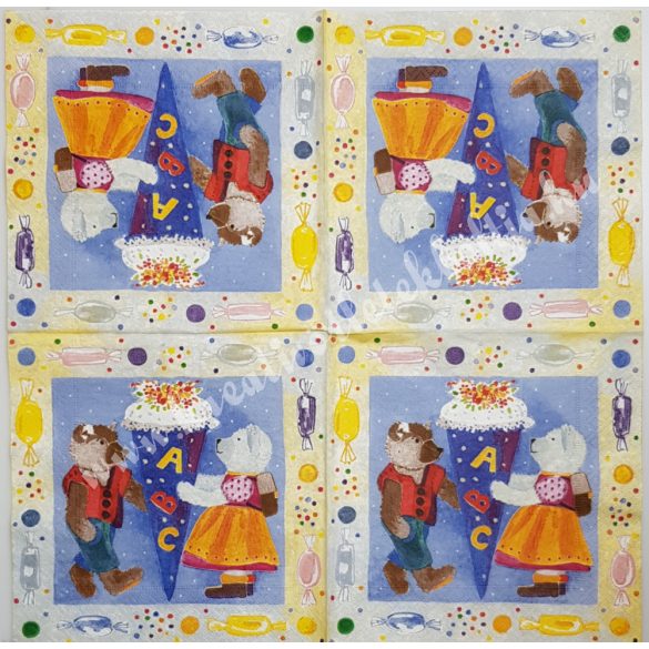 Szalvéta, mackó, 33x33 cm (10)