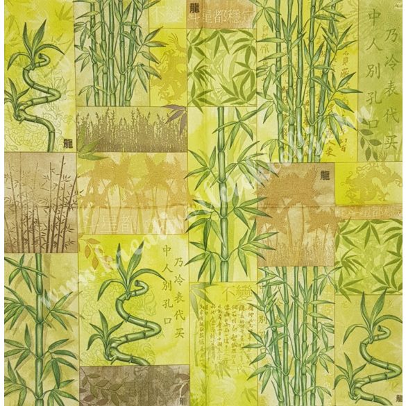 Szalvéta, örökzöldek, bambusz, 33x33 cm (6)