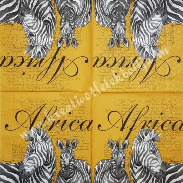 Szalvéta, országok, Afrika, 33x33 cm (23)
