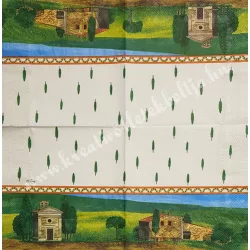 Szalvéta, tájkép, 33x33 cm (16)