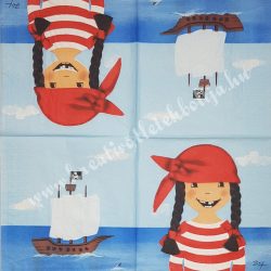 Szalvéta, tenger, kalózlány, 33x33 cm (46)