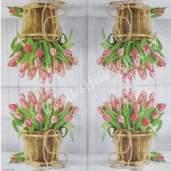 Szalvéta, tulipán, 33x33 cm (4)
