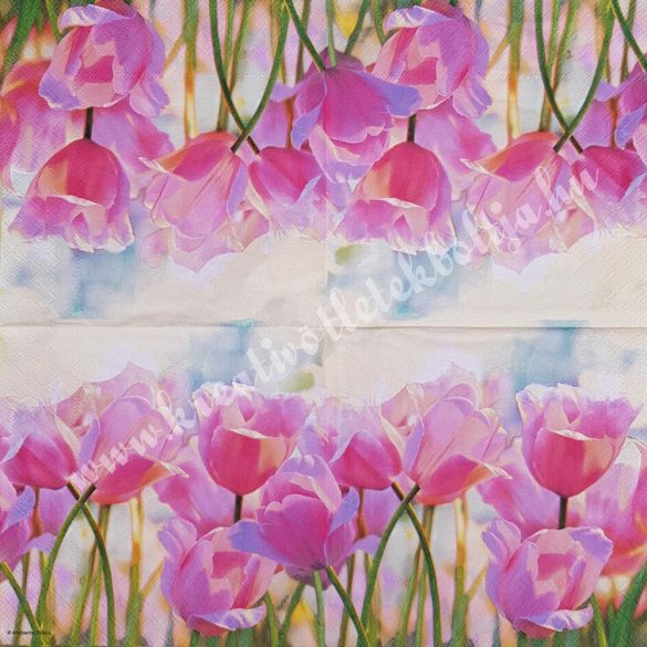 Szalvéta, tulipán, 33x33 cm (1) 