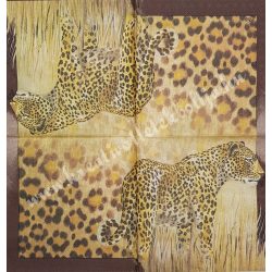 Szalvéta, vadállatok, leopárd, 33x33 cm (23)
