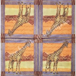 Szalvéta, vadállatok, zsiráf, 33x33 cm (32)