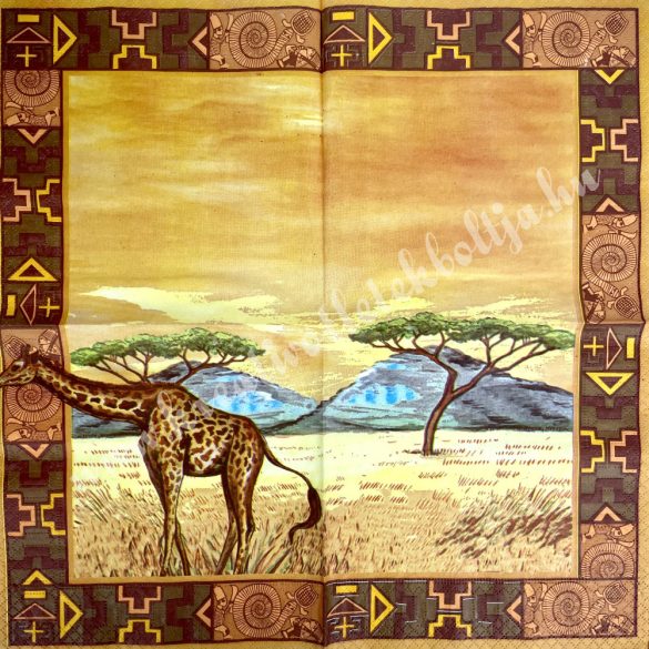 Szalvéta, vadállatok, zsiráf, 33x33 cm (8)