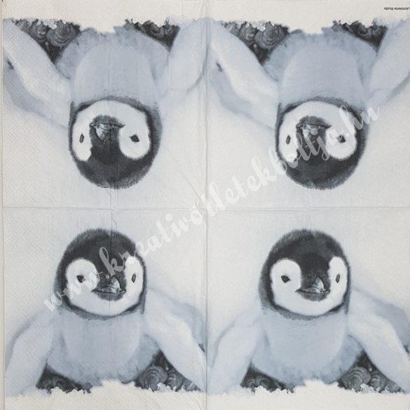 Szalvéta, vadállat, pingvin, 33x33 cm (40)