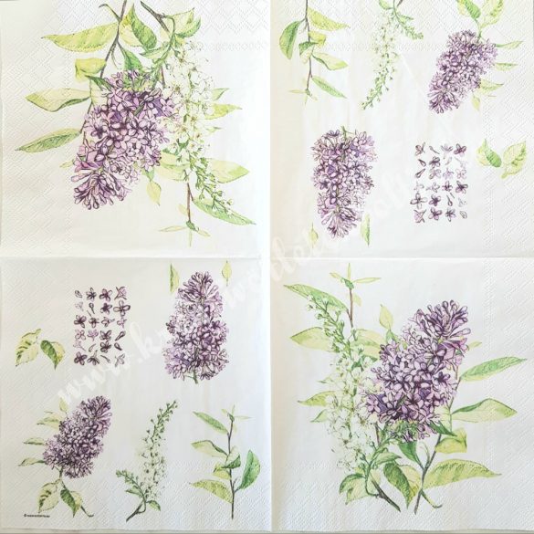 Szalvéta, virágok, 33x33 cm (78)