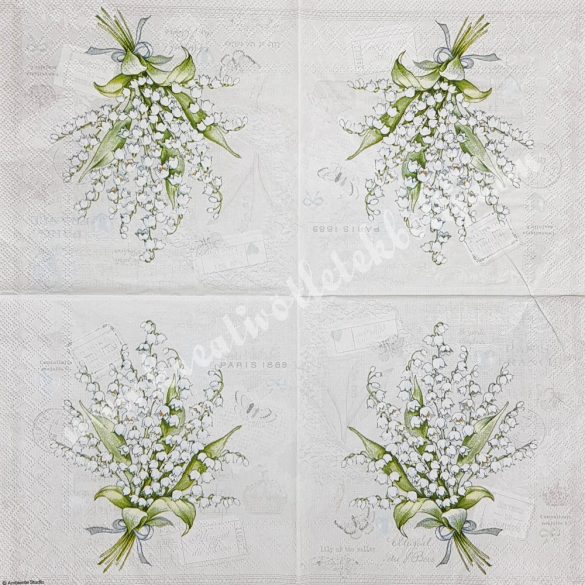 Szalvéta, virágok, 33x33 cm (86)