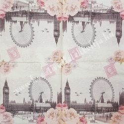 Szalvéta, városok, 33x33 cm (26)