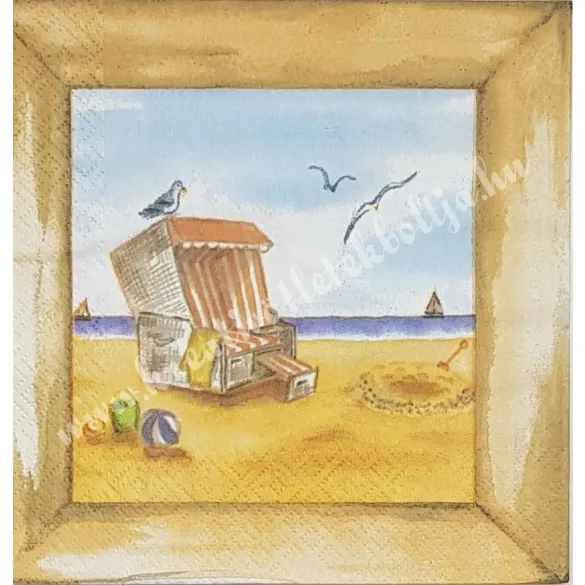 Szalvéta, tenger, sirály, 33x33 cm (25)