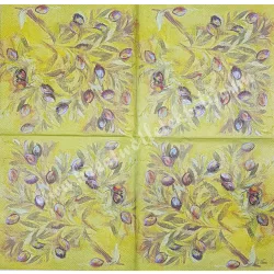 Szalvéta, oliva, 33x33 cm (6)