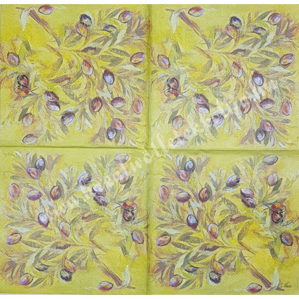Szalvéta, oliva, 33x33 cm (6)