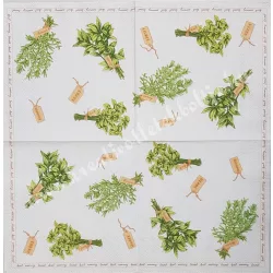 Szalvéta, zöldfűszerek, 33x33 cm (23)