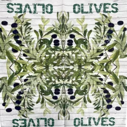 Szalvéta, olíva, 33x33 cm (15)