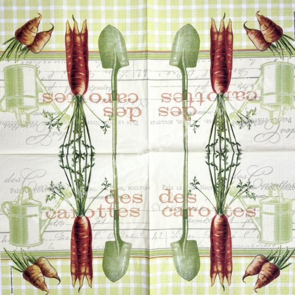 Szalvéta, zöldségek, répa, 33x33 cm (21)