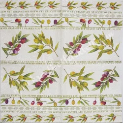 Szalvéta, oliva, 33x33 cm (1)