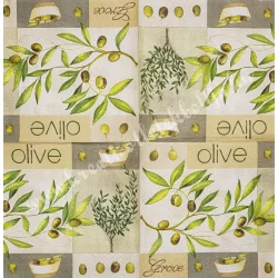 Szalvéta, oliva, 33x33 cm (3)