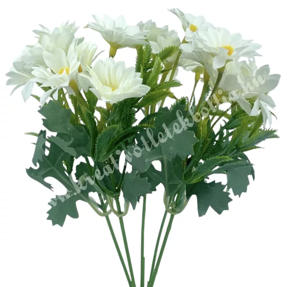 Margaréta csokor, fehér, 26 cm