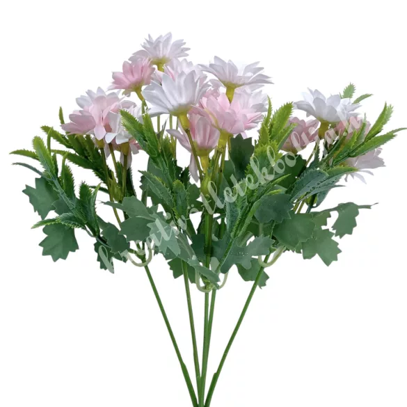 Margaréta csokor, rózsaszín, 26 cm