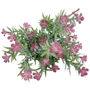 Zöld csokor apró virággal, rózsaszín, 31 cm