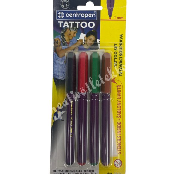 Tetováló toll készlet, 4 darab/csomag