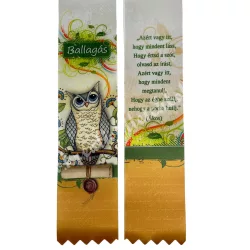   Ballagó szalag, baglyos, "Azért vagy itt...", 6 cm