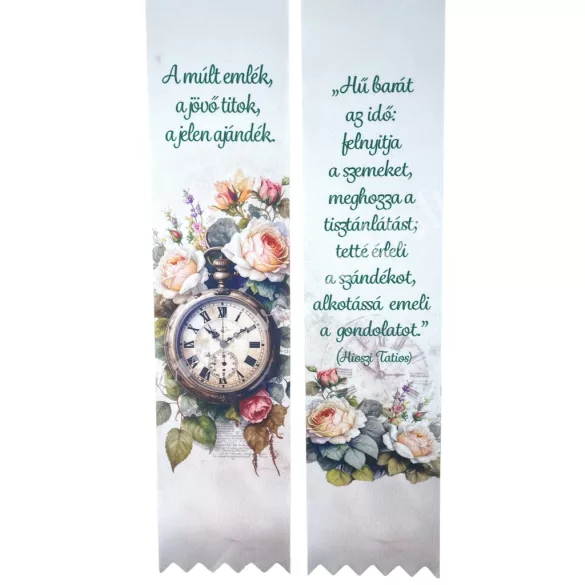 Ballagó szalag, "A múlt emlék..." felirattal, 6 cm