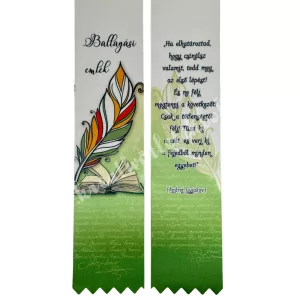 Ballagó szalag, tollal, "Ha elhatároztad...", 6 cm