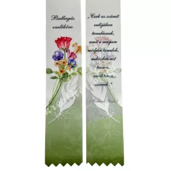   Ballagó szalag, virágos, "Csak az számít...", 6 cm