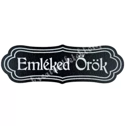 Mdf tábla, Emléked örök, fekete, 7x2,4 cm