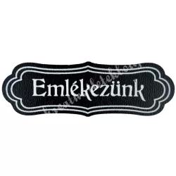 Mdf tábla, Emlézünk, fekete, 7x2,4 cm