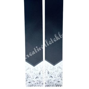 Kegyeleti mintás szalag, rózsás, 4x100 cm