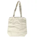 Strandtáska cipzárral, natúr, 45x40 cm