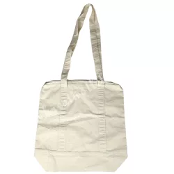 Strandtáska cipzárral, natúr, 45x40 cm