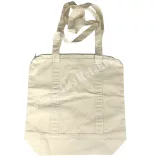 Strandtáska cipzárral, natúr, 45x40 cm
