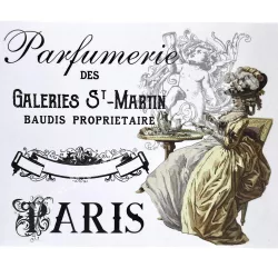 Textiltranszfer, vintage, hölgy, 35x25 cm