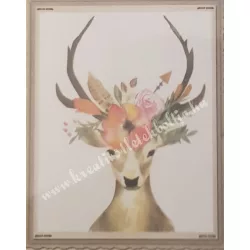 Textiltranszfer, szarvas, 25x35 cm