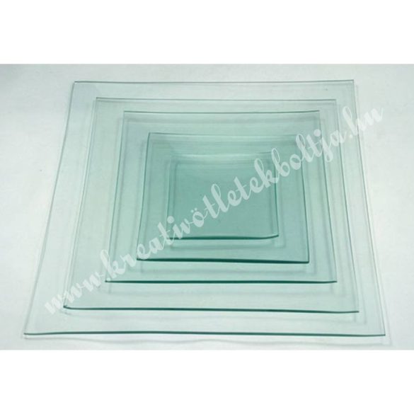 Négyszögletes üvegtál, több méret