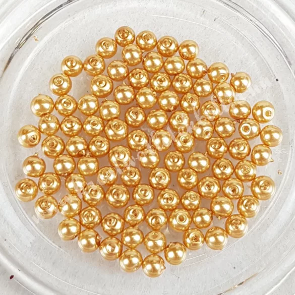 Üvegtekla, arany, (67), 3 mm, 4 mm, 6 mm