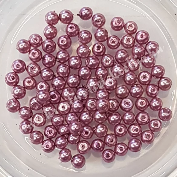 Üvegtekla, pasztell lila, (08), 3 mm, 4 mm, 6 mm