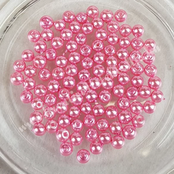 Üvegtekla, rózsaszín, (51), 3 mm, 4 mm, 6 mm