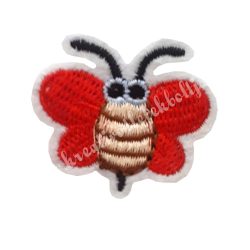 Vasalható matrica, méhecske, piros 4x3,5 cm