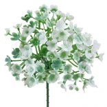 Betűzős apró virágcsokor, fehér, 19 cm