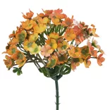 Betűzős apró virágcsokor, narancssárga, 19 cm