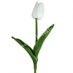 Gumi tulipán, fehér, 34 cm