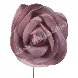 Betűzős polifoam rózsa, vintage mályva, 5 cm